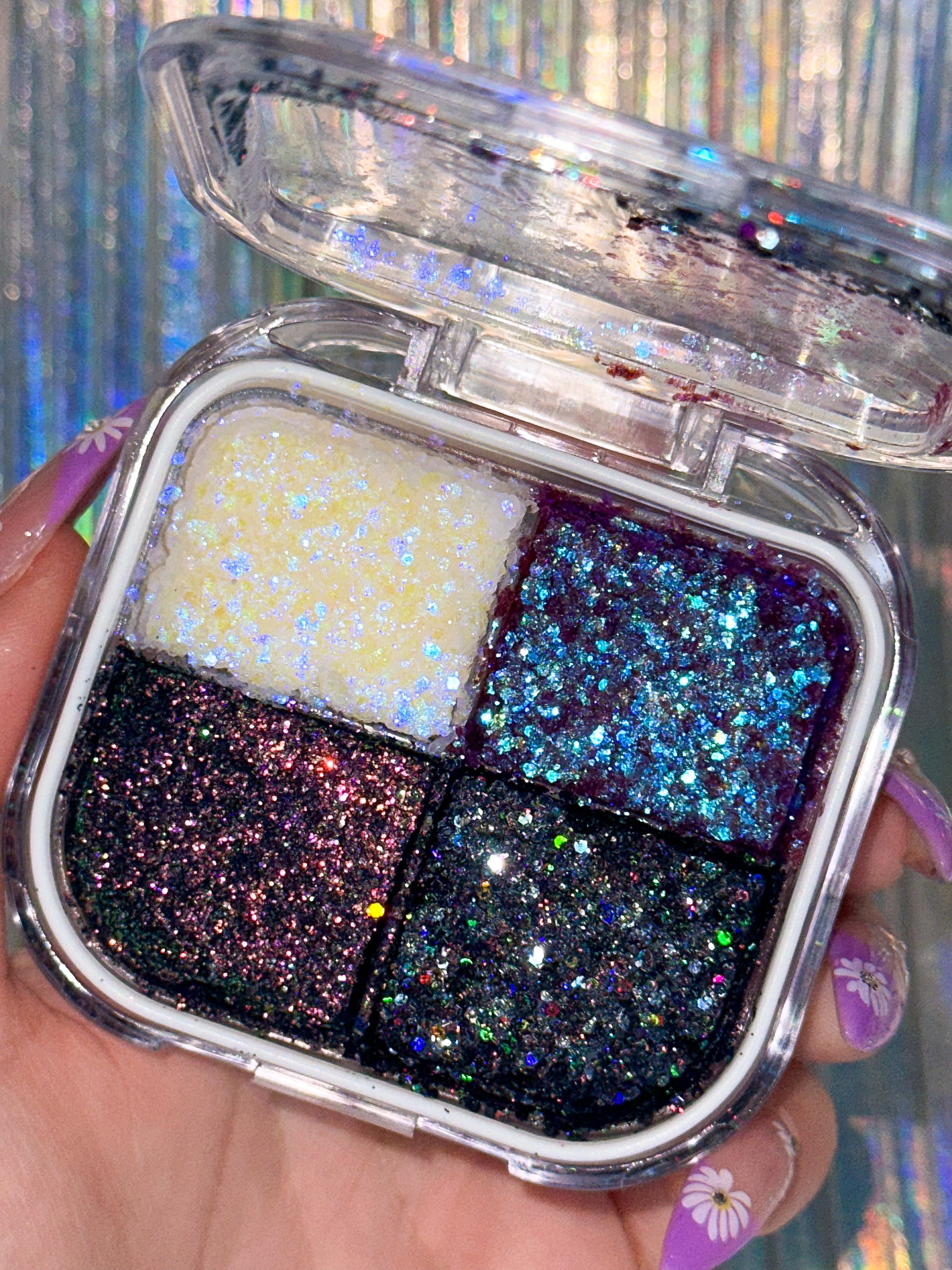 Custom Glitter Gel Pocket Palette (4 colors)