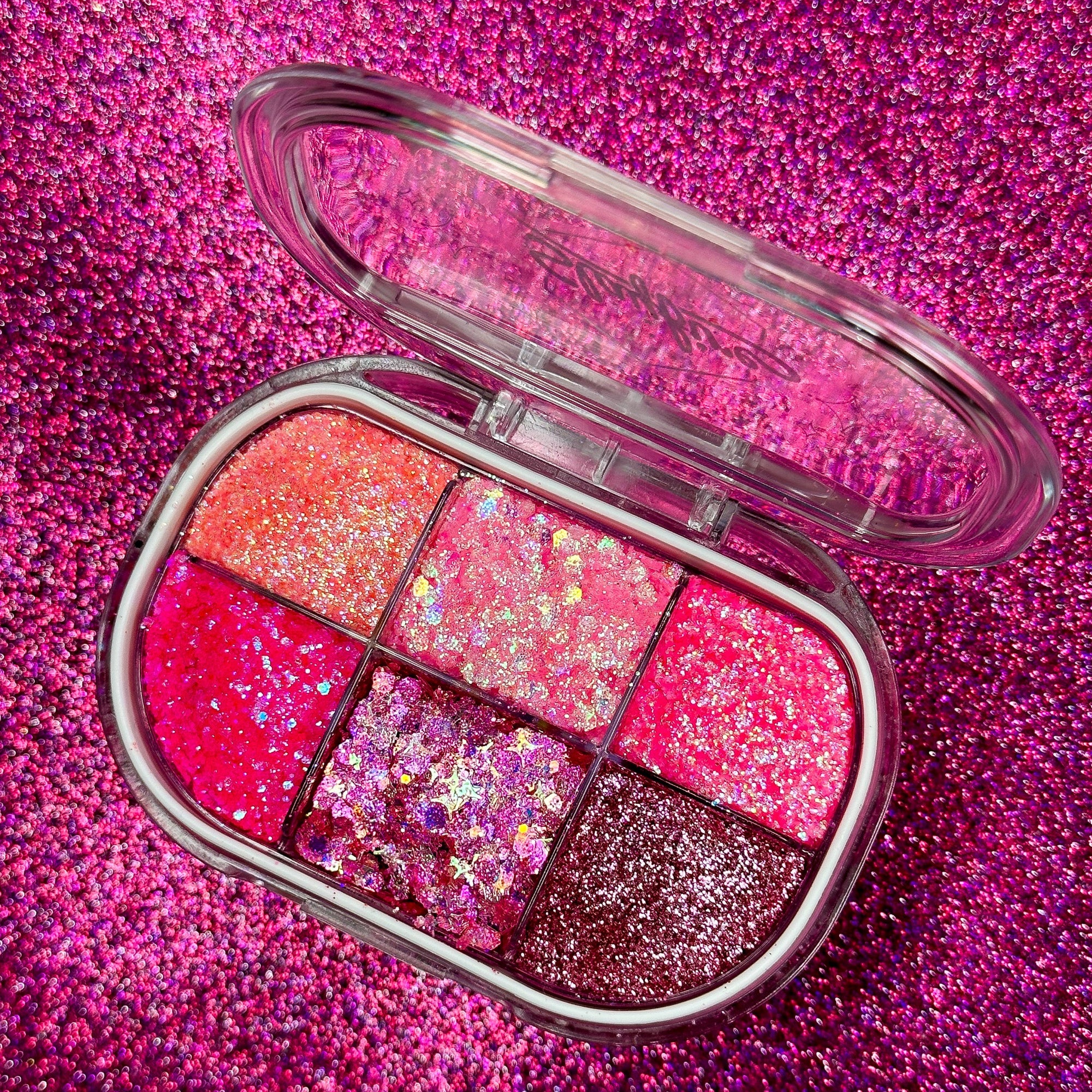 Think Pink - Glitter Gel Pocket Palette (6 colors)