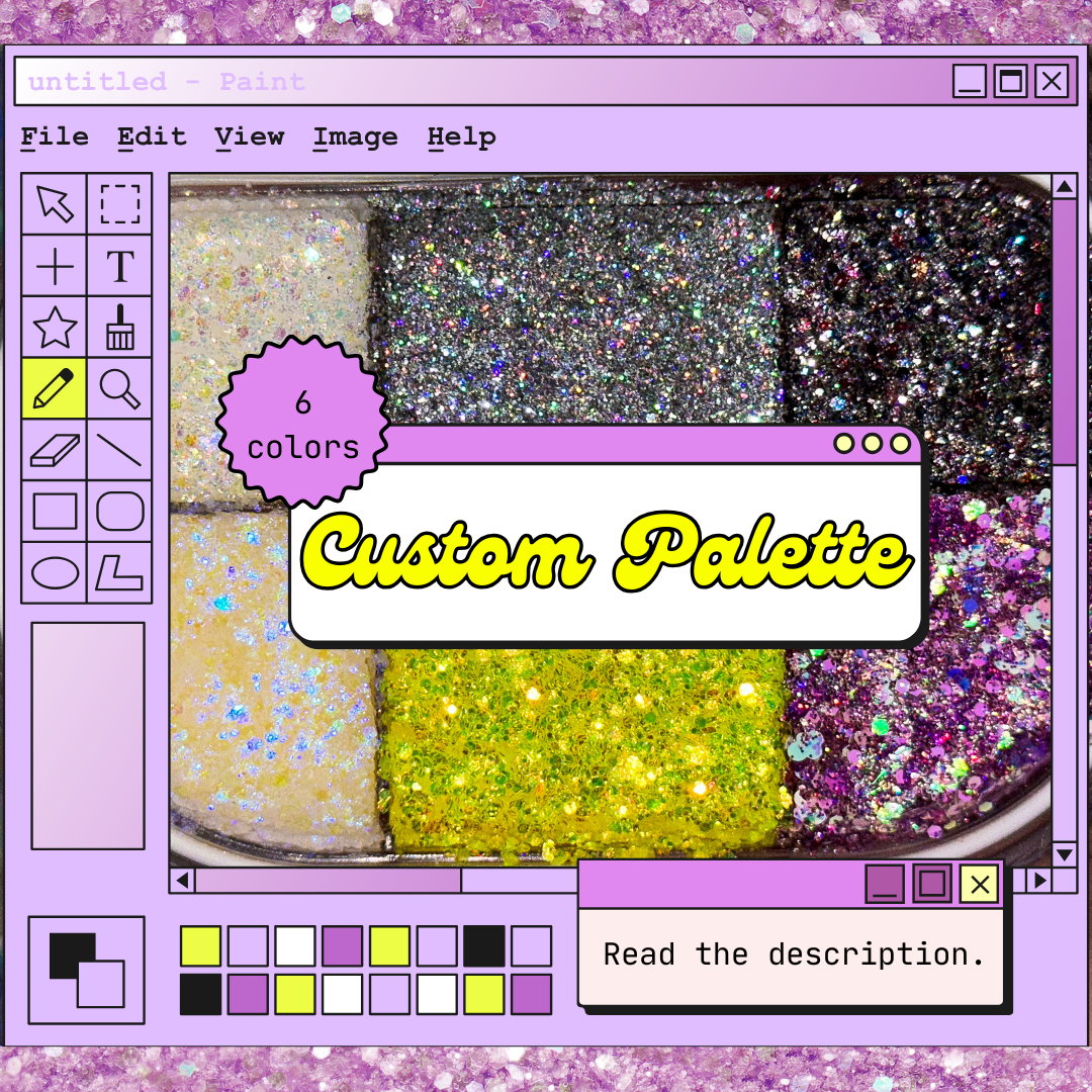 Custom Glitter Gel Pocket Palette (6 colors)