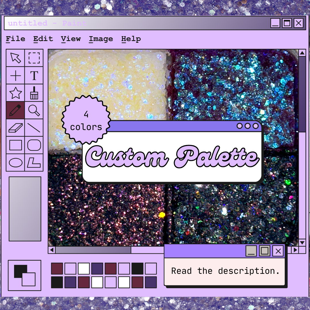 Custom Glitter Gel Pocket Palette (4 colors)