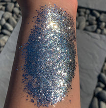 Load image into Gallery viewer, Silver Tongue Glitter Gel - slayfirecosmetics

