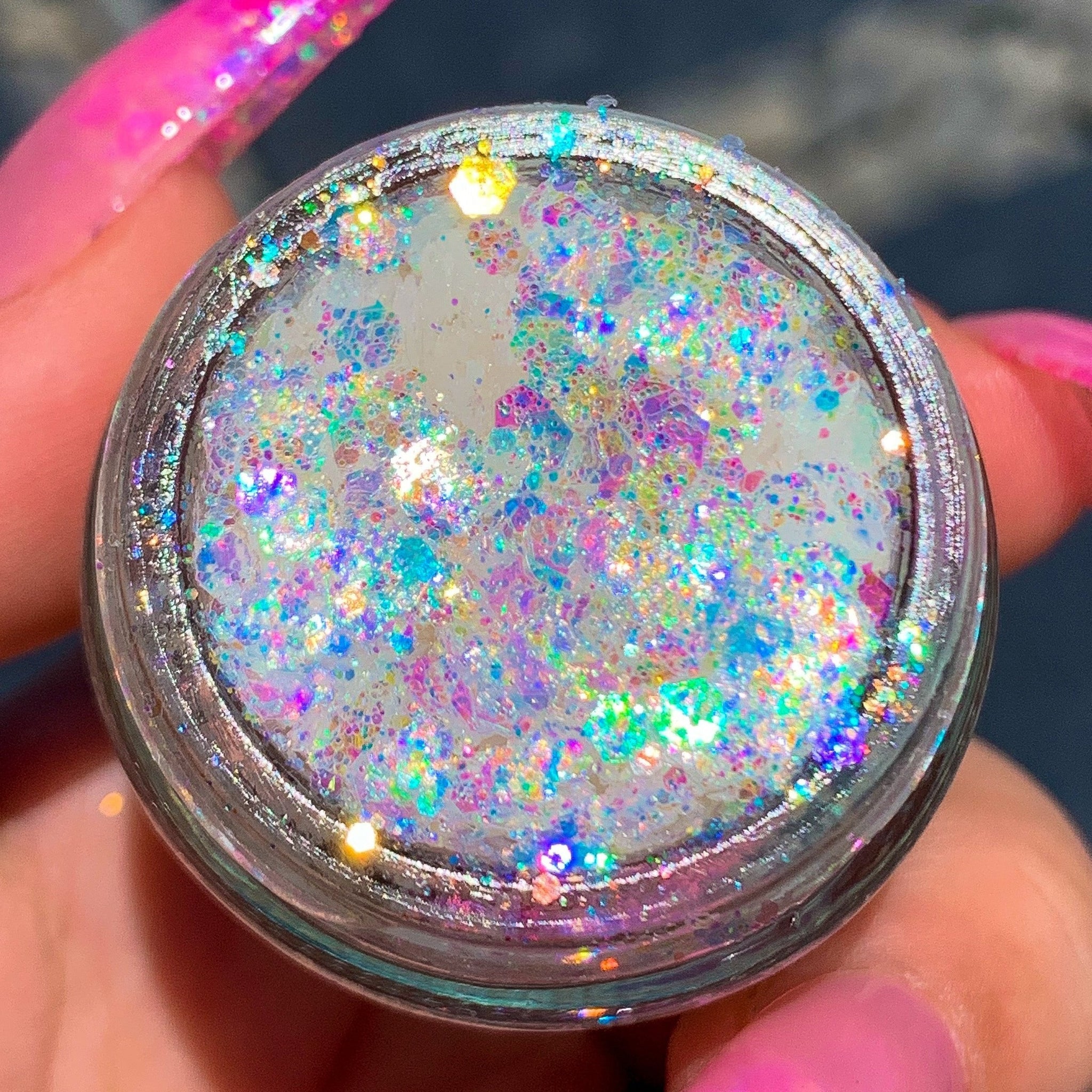 Holographic Silver Biodegradable Glitter, Cosmetic Grade Glitter