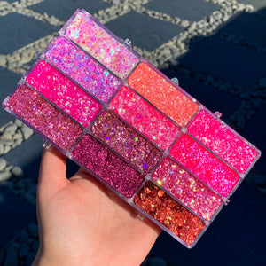 Heart Shape Empty Makeup Palette Case?Valentine Colorful Palette